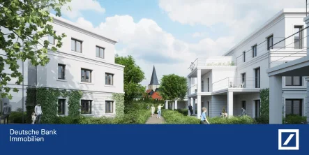 Gartenhof Carré Rückseite - Wohnung kaufen in Laer - Exklusives Penthouse im Gartenhof Carré: Harmonie von Luxus, Nachhaltigkeit und Gemeinschaftsleben