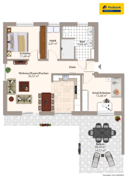 Grundriss Penthouse links