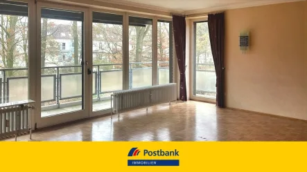 Wohnen - Wohnung mieten in Bremen - Charmante 3-Zimmer-Wohnung mit besonderer Architektur und Balkon in ruhiger Lage