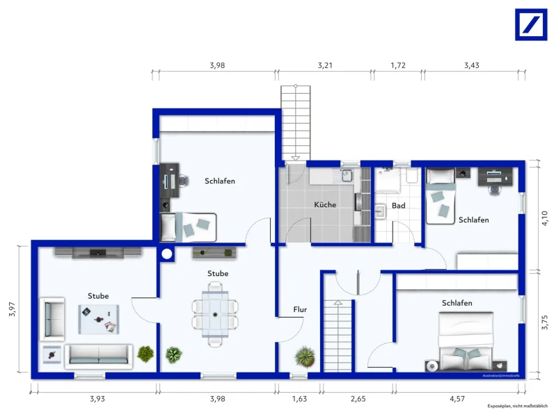 Wohnung 3 Nebengebäude DG