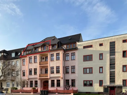 Frontansicht - Wohnung kaufen in Magdeburg - Dachgeschosswohnung in Stadtfeld Ost