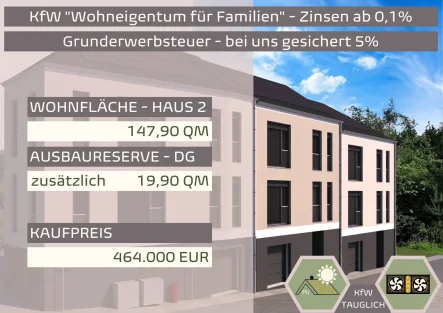 Ansicht RMH - Haus kaufen in Ilmenau - Reihenmittelhaus *Zentrum mit ca. 147 m² Wfl. + ca.20 m² Reserve