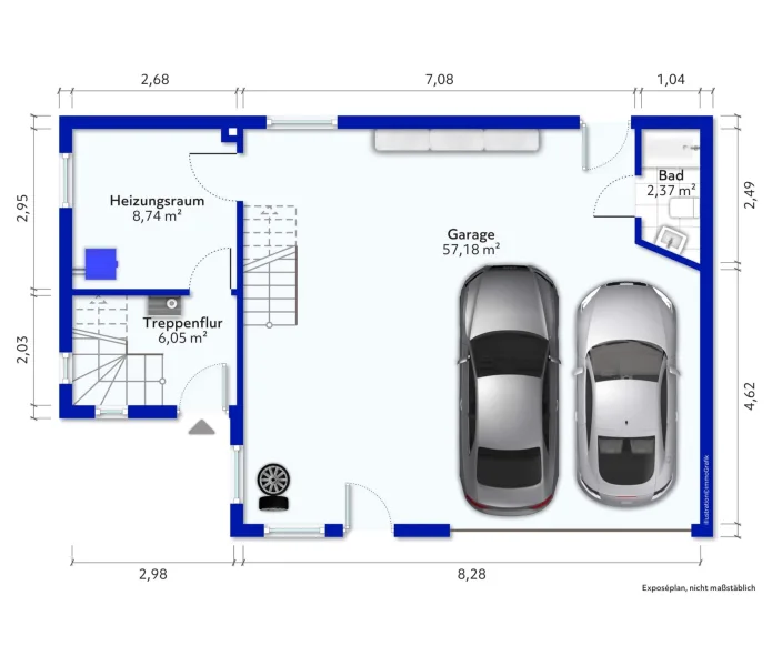 Erdgeschoss Garage Werkstatt