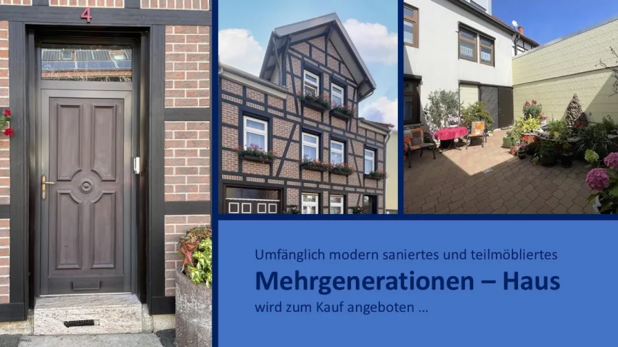  - Haus kaufen in Bad Langensalza - Ein schönes, vollsaniertes Mehrgenerationen-Haus zum sofortigen Wohlfühlen wird geboten. 