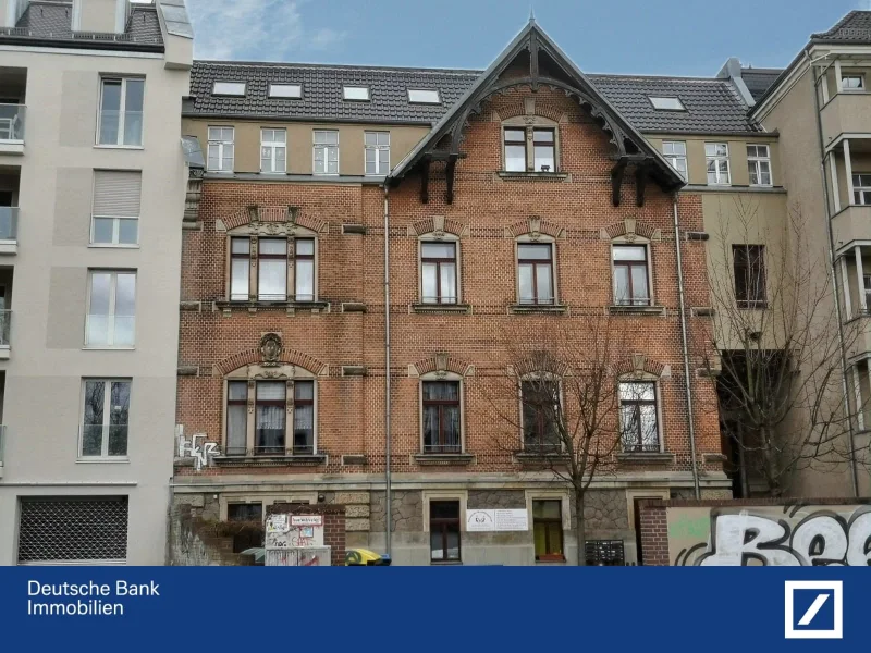 Hausansicht - Wohnung kaufen in Leipzig - Langfristig vermietete Gewerbeeinheit 