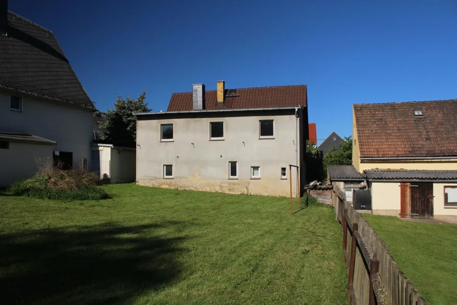 Ansicht Rückseite - Haus kaufen in Colditz - Bauernhaus in Kaltenborn zur individuellen Gestaltung