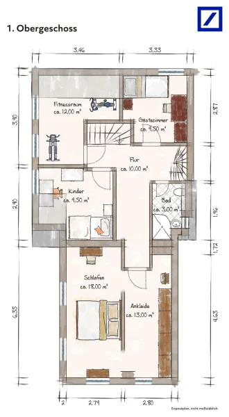 Grundriss Obergeschoss