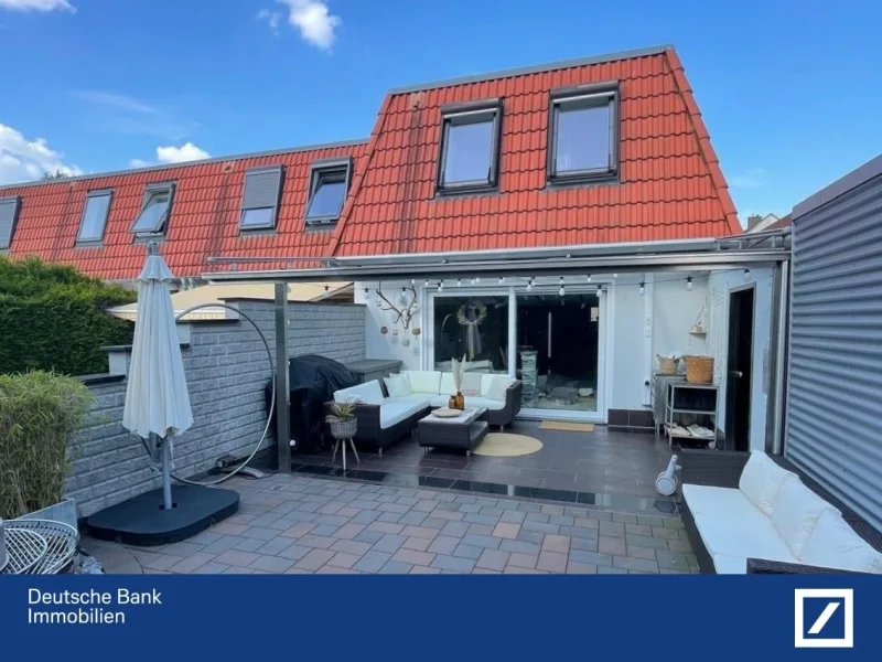 Gebäuderückseite - Haus kaufen in Hamm - Wohnglück auf 99 m² – Reihenendhaus mit Traumterrasse und mehr