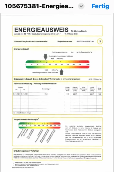 Energieausweis  C Haus 2.