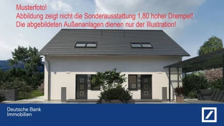 Beispielfoto2 - Haus kaufen in Bad Doberan - JETZT KAUFEN, ERST NACH FERTIGSTELLUNG ZAHLEN! Neubau DHH in Bad Doberan inkl. EBK, KfW55EE Standard