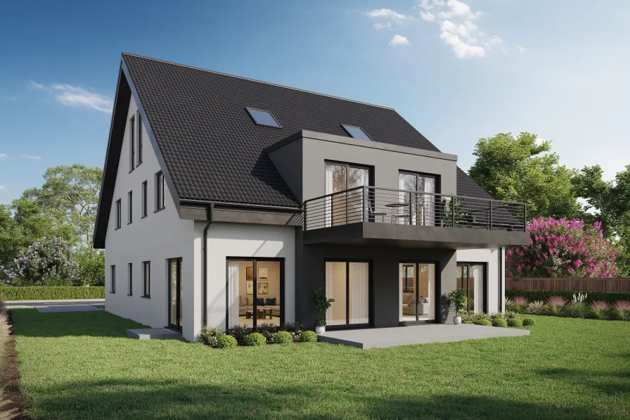 Rückansicht - Wohnung kaufen in Schloß Holte-Stukenbrock - KFW-40 Wohnung: Energieeffizientes Wohnen in Schloß Holte. In der Fertigstellung! *Provisionsfrei*