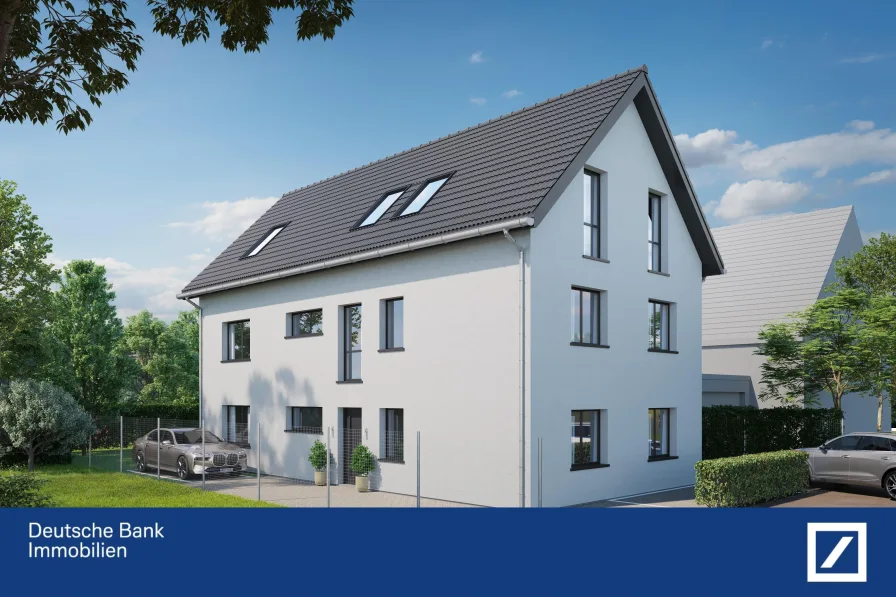 Vorderansicht - Wohnung kaufen in Lippstadt - Exklusive Neubau-Erdgeschosswohnung mit Terrasse und eigenem Garten!