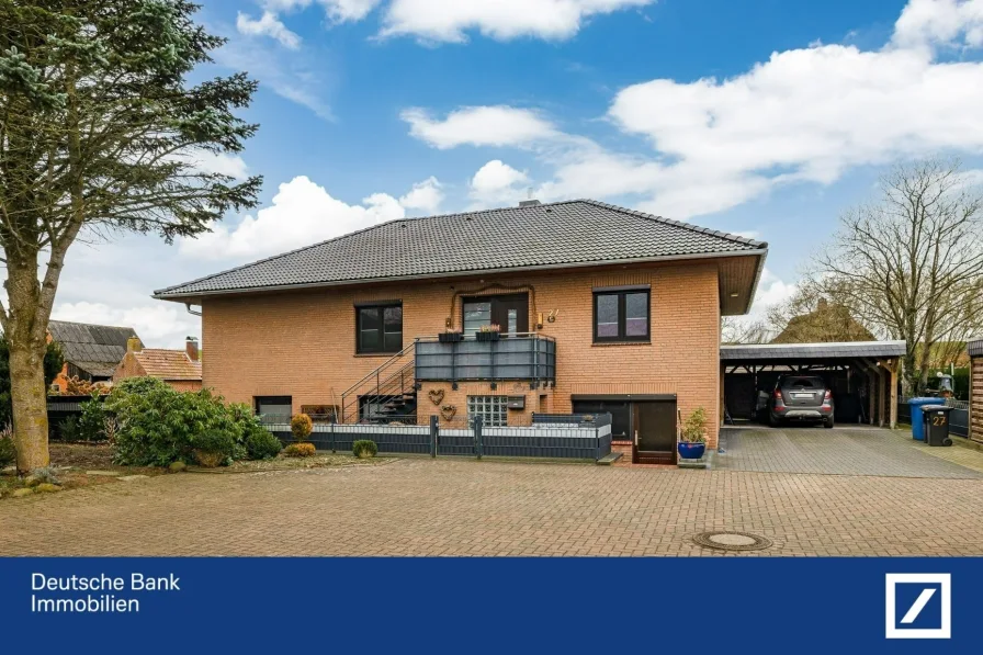 Außenansicht - Haus kaufen in Hagen - Modernisiertes Einfamilienhaus mit Ausbaureserve in Deichnähe