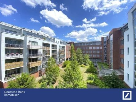 Ansicht Innenhof - Wohnung mieten in Essen - Modernes 1 Raum Apartment mit Süd-Balkon und Einbauküche im Essener Westviertel nähe Uni