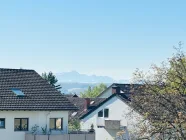 Sicht vom Balkon auf die Alpen