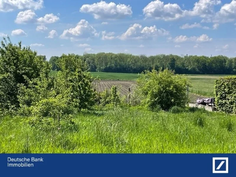 Aussicht nach Süden - Wohnung kaufen in Bergheim - Hochwertige Neubauwohnung mit Balkon in unverbauter Südlage 