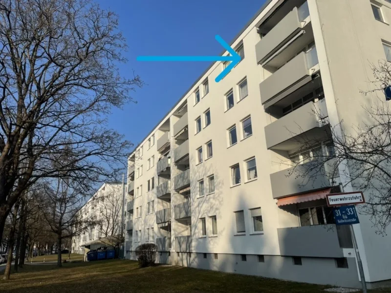 Hausansicht - Wohnung kaufen in München - Helle 4-Zimmer-Wohnung mit West-Loggia in München Schwabing-Freimann