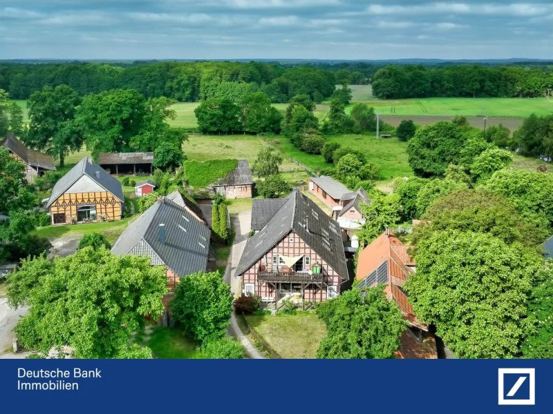 Drohnenbild - Haus kaufen in Jameln - So wollten Sie immer schon leben, Tierhaltung inklusive !