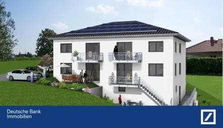 Ansicht Süd-West - Wohnung kaufen in Bad Hersfeld - exclusive Neubauwohnung in ruhiger Lage,Ihr neues zu Hause in Bad Hersfeld !