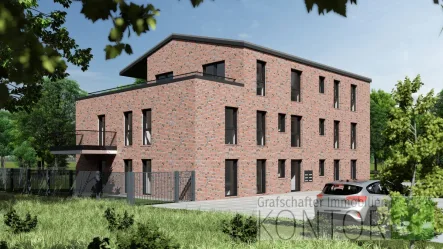 Frontansicht - Wohnung kaufen in Nordhorn - Energieeffiziente 2 Zimmer-Wohnung in zentraler Lage von Nordhorn!