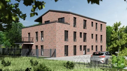 Frontansicht - Wohnung kaufen in Nordhorn - Energieeffizientes und modernes Wohnen in zentraler Lage von Nordhorn!