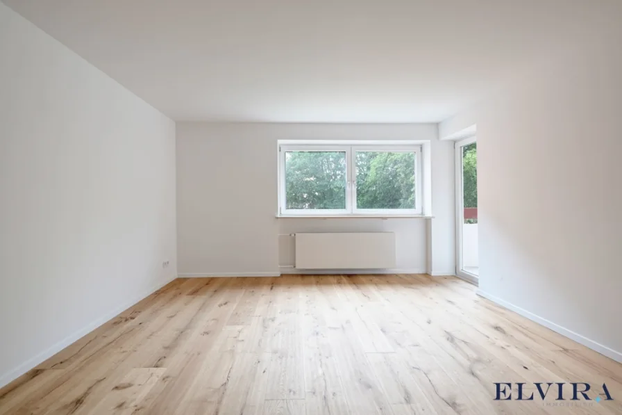 Wohn-Essbereich - Wohnung kaufen in München - ELVIRA - Blumenau, neu sanierte 4-Zimmer-Wohnung mit sonniger Loggia in Süd-Ausrichtung, bezugsfrei