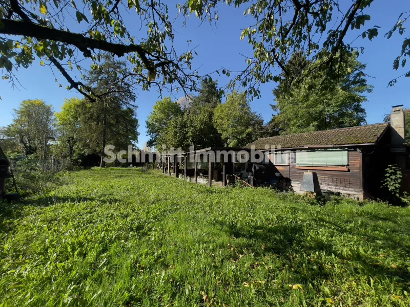 Garten Ansicht 1 - Grundstück kaufen in Frankfurt am Main - Großes Gartengrundstück am Mainufer in Frankfurt-Nied zu verkaufen