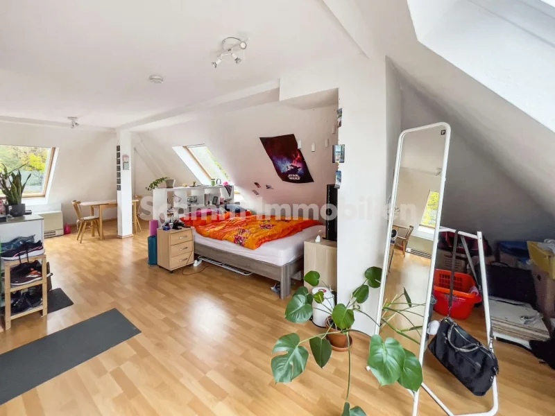 Wohnbereich Ansicht 1 - Wohnung mieten in Frankfurt am Main - Studiowohnung mit Einbauküche in F-Schwanheim