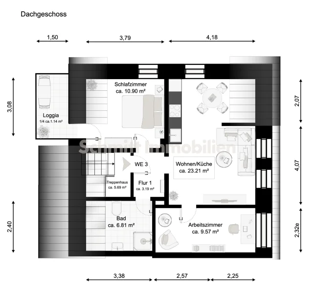 MFH - Grundriss Dachgeschoss