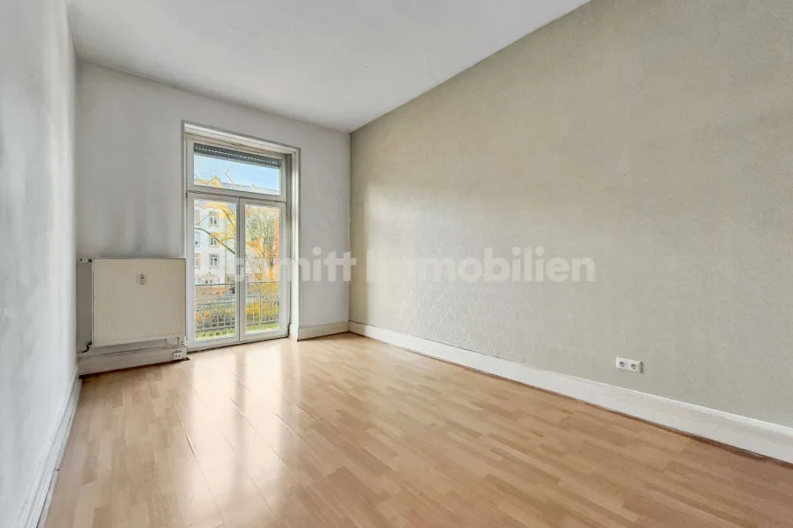 Wohnzimmer - Wohnung mieten in Frankfurt am Main - 2-Zimmer-Altbauwohnung. Balkon. F-Bornheim/Ostend