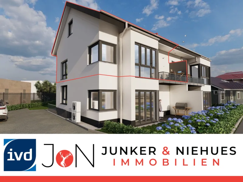 www.junkerundniehues.de - Wohnung kaufen in Bielefeld - Große Maisonette Wohnung mit 2 Balkonen und Bad en Suite - Perfekt für kleine Familien oder Paare