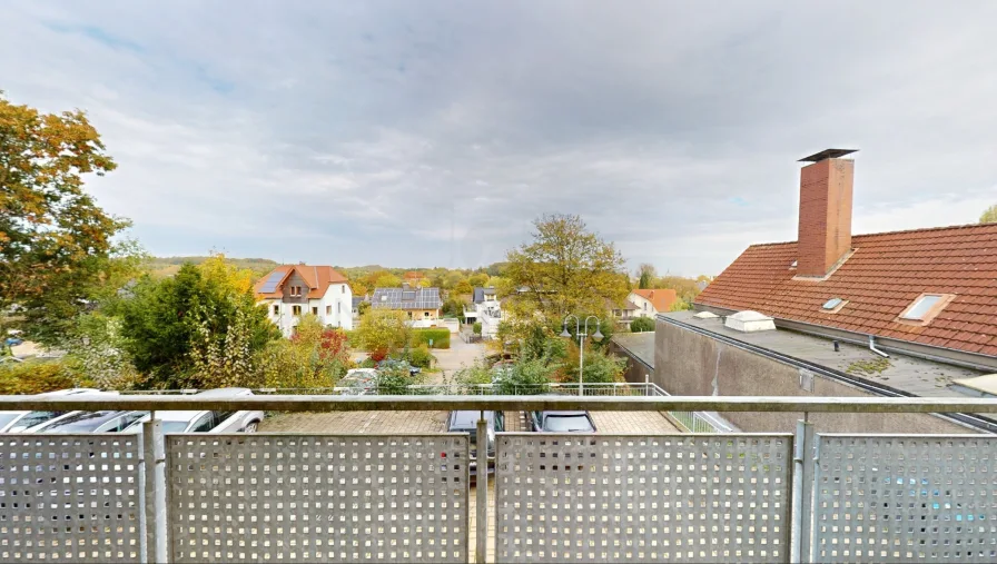 Blick vom Balkon aus