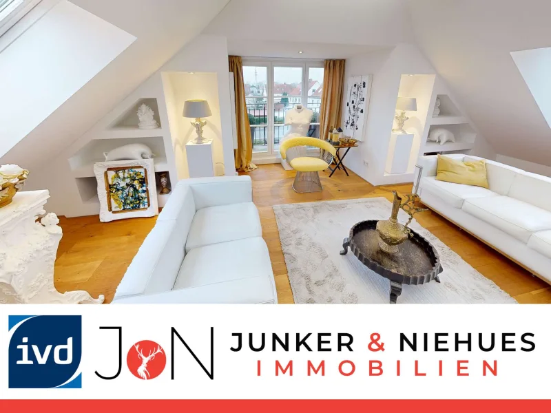 www.junkerundniehues.de - Wohnung mieten in Gütersloh - Exklusive Dachgeschosswohnung mit modernem Wohnkonzept in Gütersloh