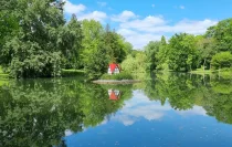 Der herliche Blick über den Teich