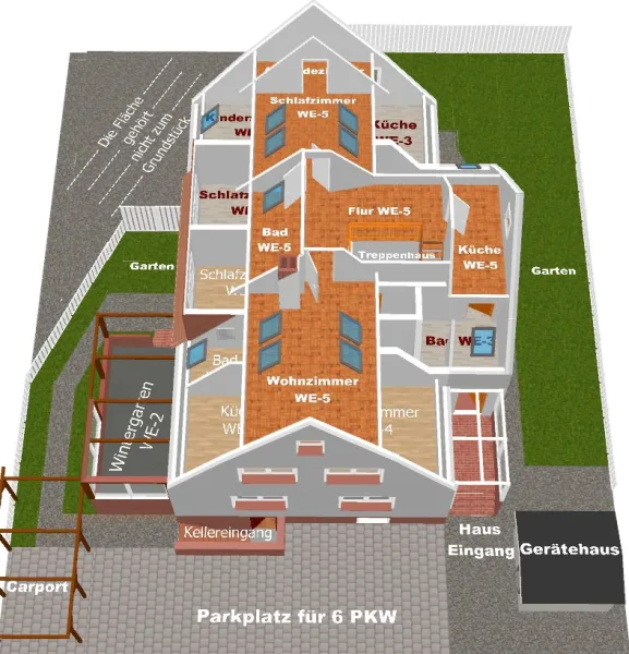 Grundriss DG. in 3D Bild 1