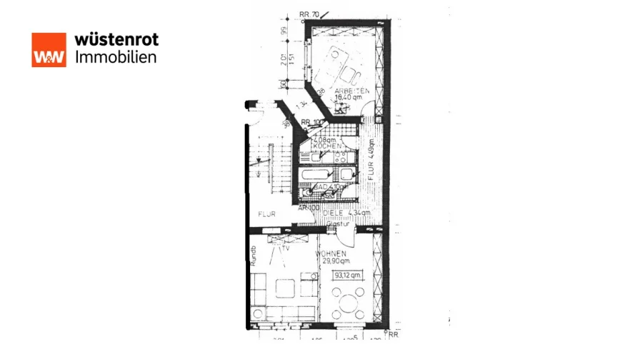 Grundriss - Wohnung kaufen in Duisburg - 3,5 Zimmer Wohnung wartet auf neuen Eigentümer!