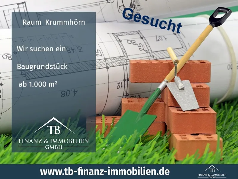  - Grundstück kaufen in Krummhörn / Pewsum - ! GESUCHT !   Raum Krummhörn Wir suchen ein Baugrundstück ab 1.000 m²