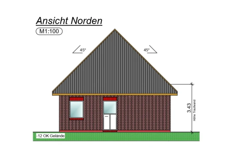 Ansicht Norden EFH