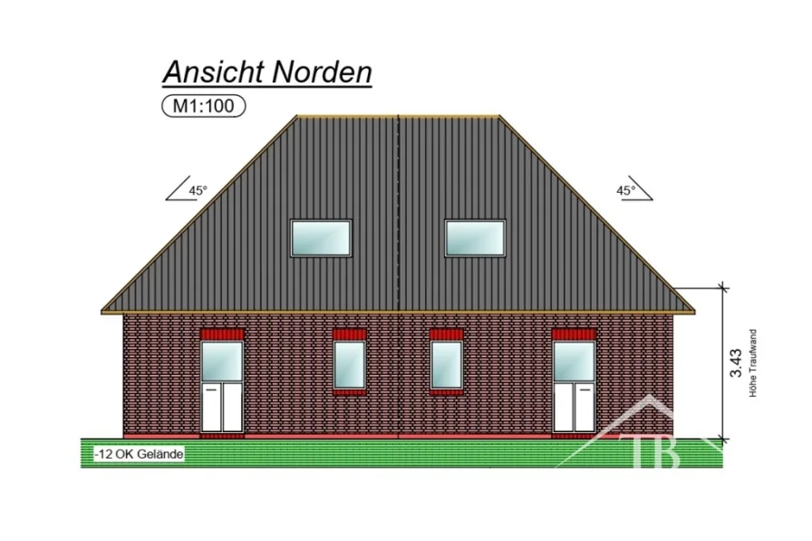 Ansicht Norden DH