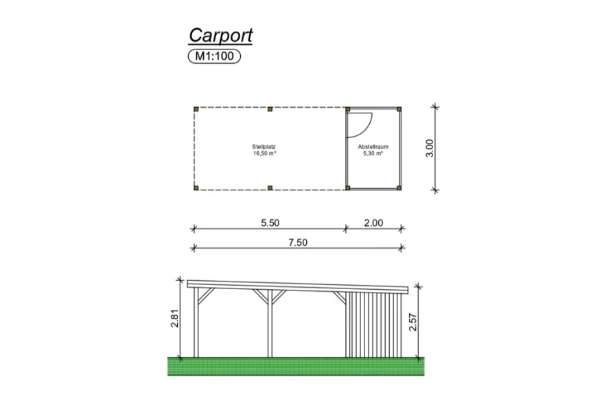 Grundriss Carport