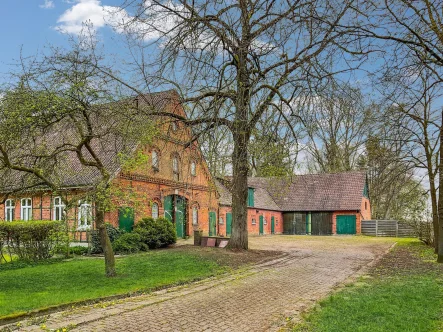 Giebelansicht - Haus kaufen in Ottersberg - Der "Blohme-Hof" - Leben und Wohnen in Naturlage!