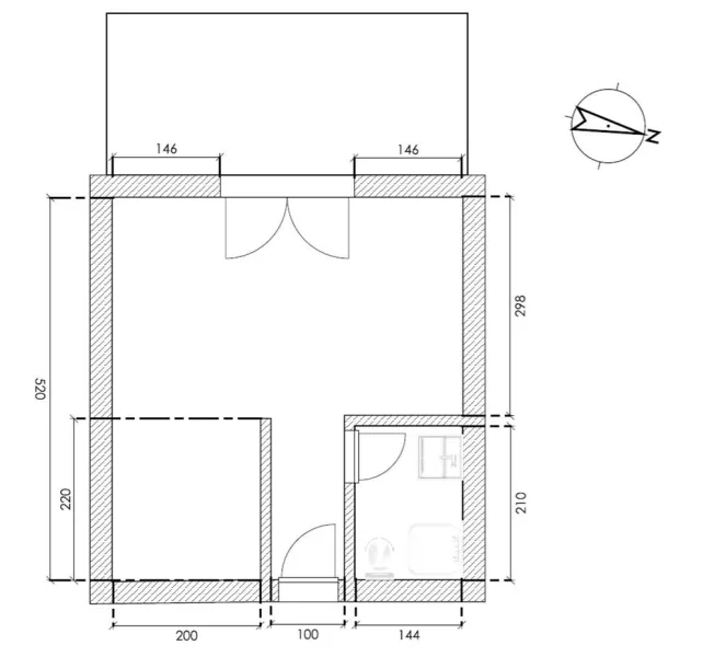 Grundriss bemasst