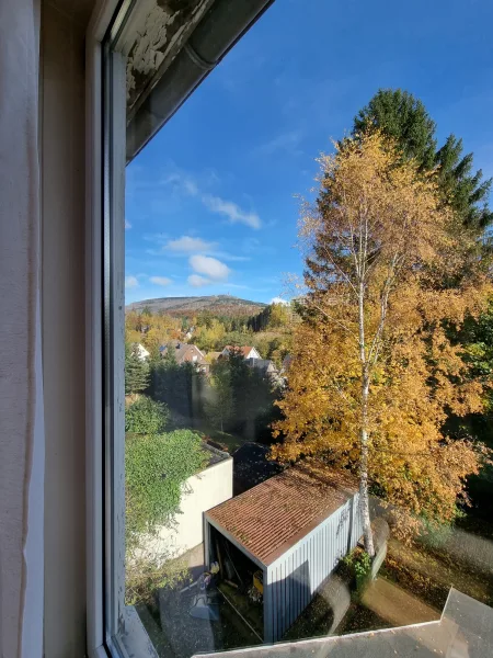 1. OG Blick aus Wohnzimmer auf Wurmberg