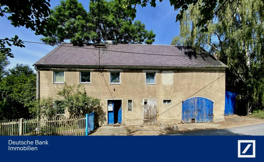 Straßenansicht  - Haus kaufen in Hochkirch -  Einfamilienhaus mit Acker- und Wiesengrundstück in Plotzen