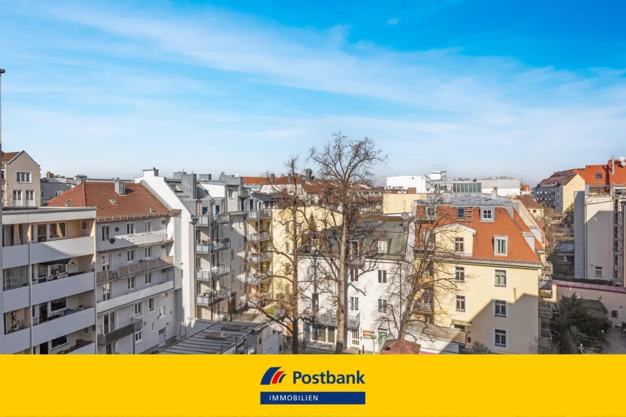 Ausblick über München - Wohnung kaufen in München - 1-Zimmer-Schmuckstück über den Dächern Münchens