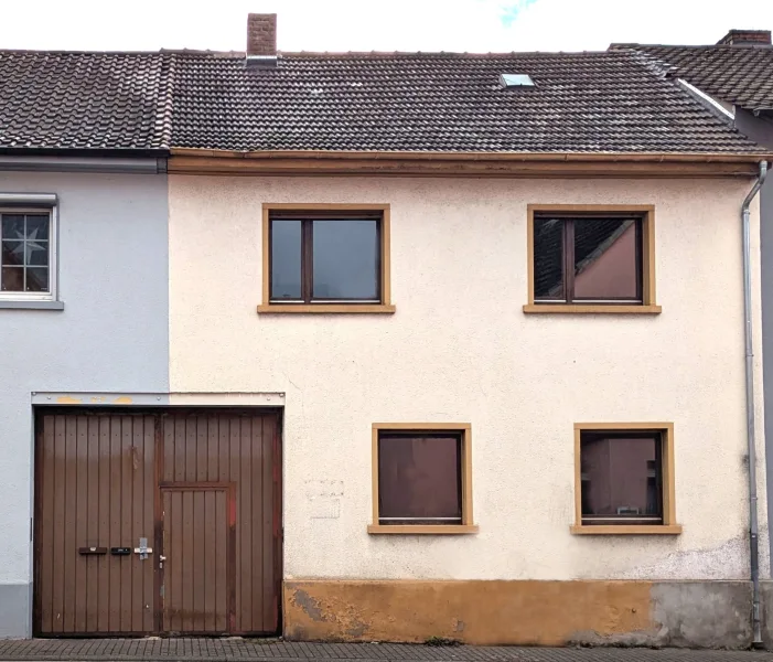 Aussenansicht - Haus kaufen in Viernheim - Sanierungsbedürftiges Haus mit großem Grundstück im Süden von Viernheim