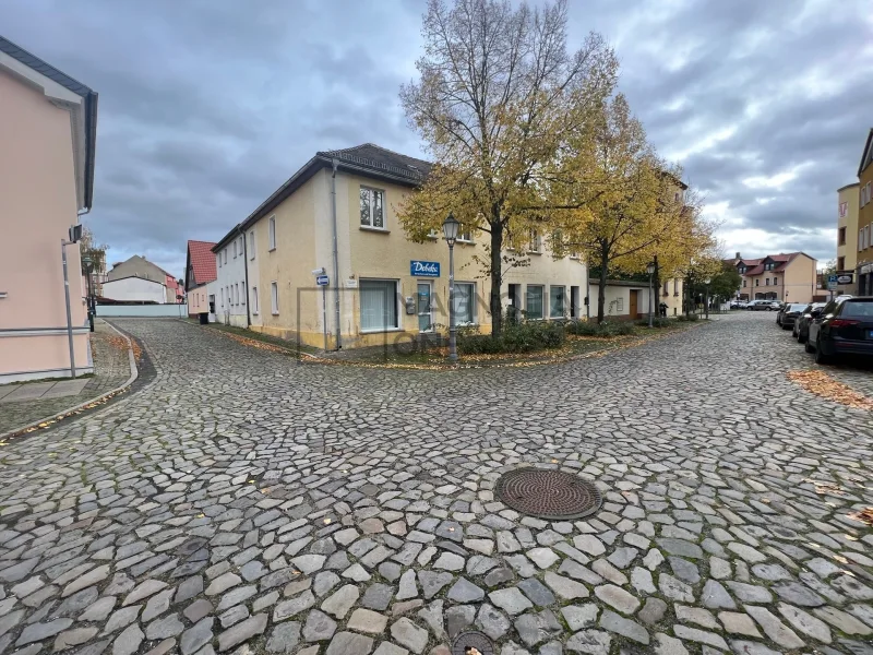 Hausansicht seitlich - Büro/Praxis mieten in Schönebeck (Elbe) - Die perfekte Immobilie für Ihr Gewerbe!