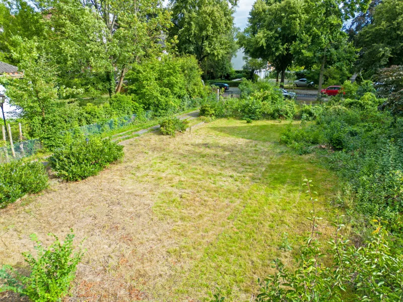 Ansicht Grundstück - Haus kaufen in Berlin - Rarität! Grundstück mit Baugenehmigung für EFH in bester Lage *Villenkolonie*