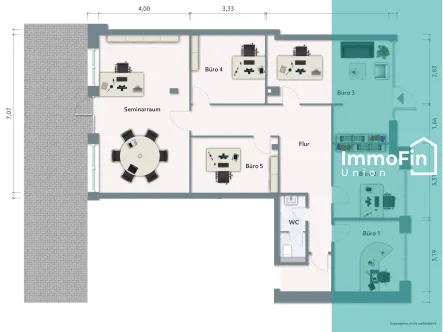 immoGrafik-Exposeplan-31432005101-DINA3 - Büro/Praxis mieten in Bockhorn - Praxis oder Büro in absolut zentraler Lage von Bockhorn zu vermieten