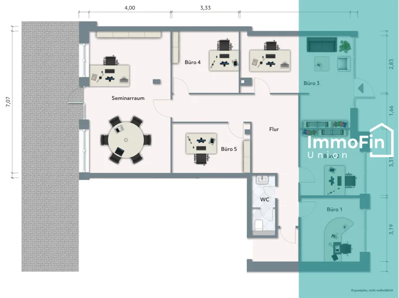 immoGrafik-Exposeplan-31432005101-DINA3 - Büro/Praxis mieten in Bockhorn - Praxis oder Büro in absolut zentraler Lage von Bockhorn zu vermieten